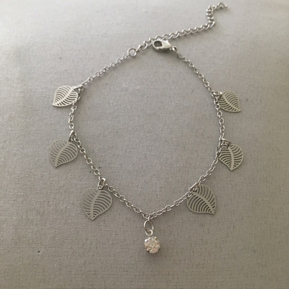 Silver Leaf Anklet - Picture 6 of 6